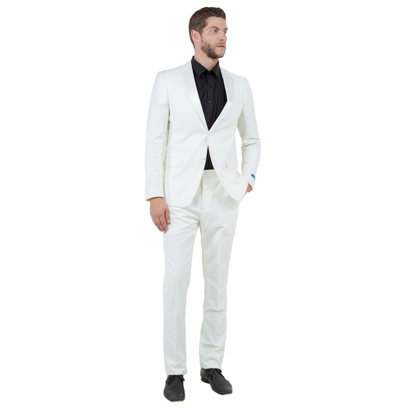 Hybrid Fit 2pc Notch Lapel Tuxedo by Sean Alexander, Ivory - Picture 2 of 7